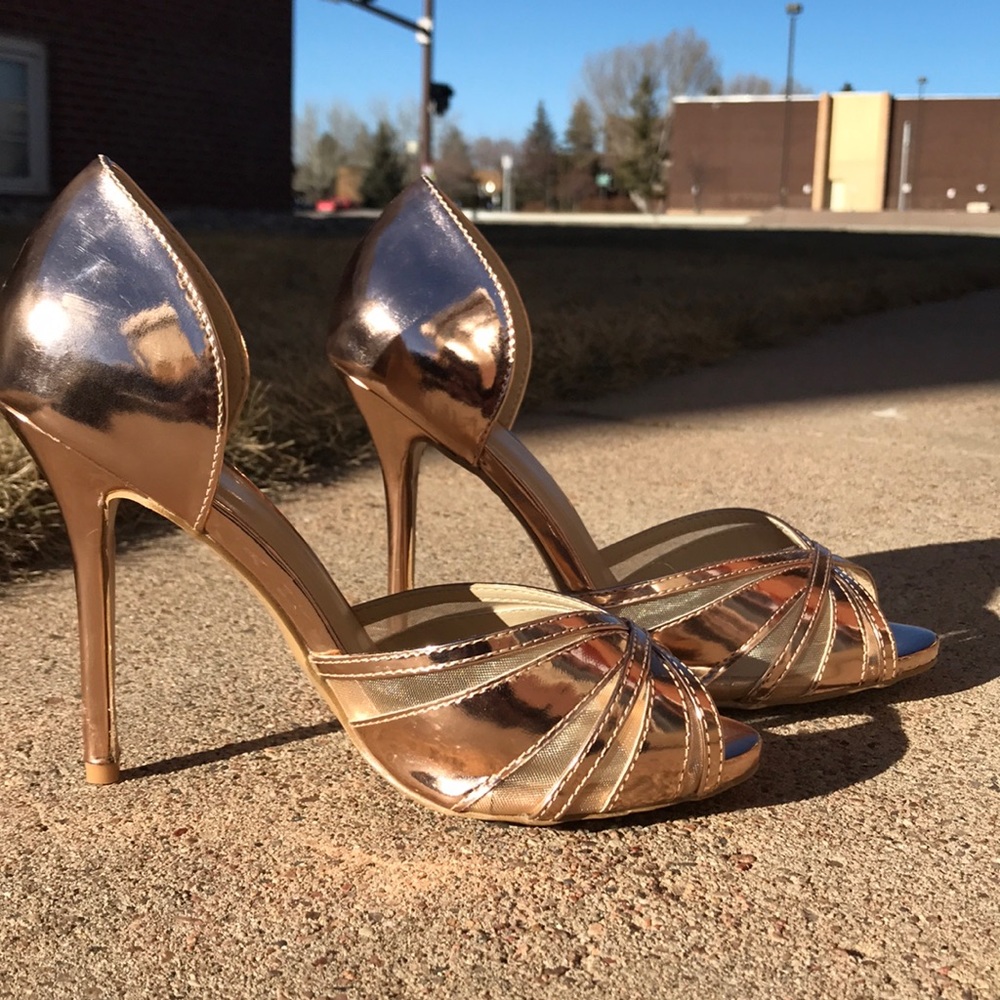 True Decadence heels, rose gold